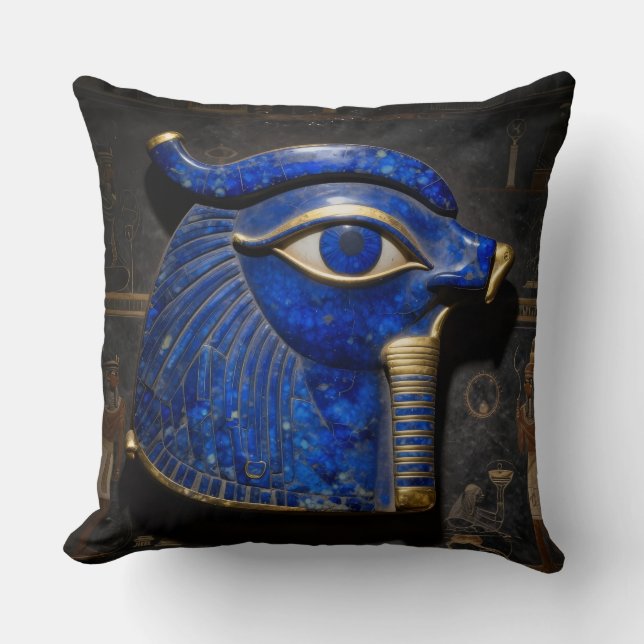 The Egyptian Eye Throw Pillow (Front)