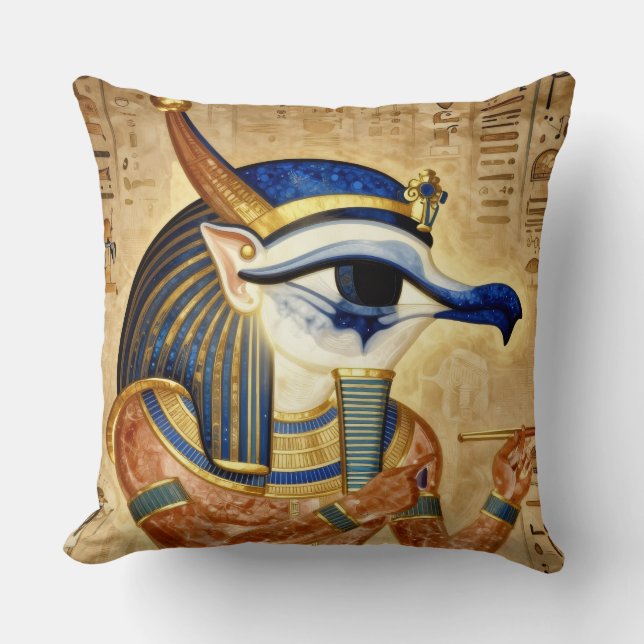 The Egyptian Eye Throw Pillow (Front)