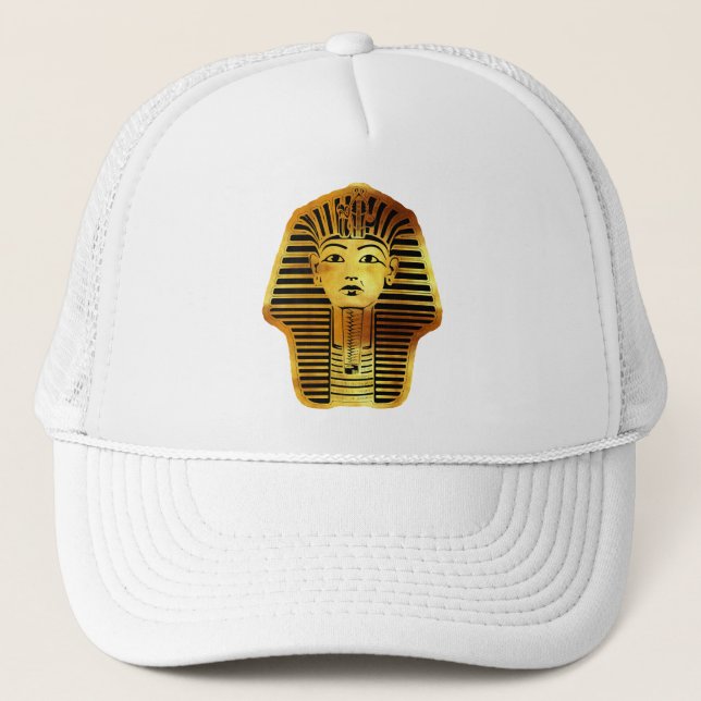 The Egyptian Golden Tutankhamun Mask Trucker Hat (Front)