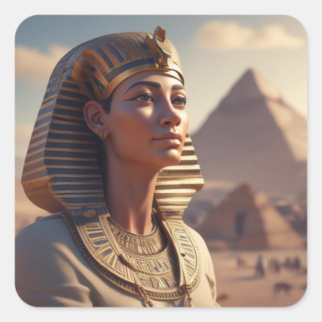 The Egyptian Queen.  Square Sticker (Front)