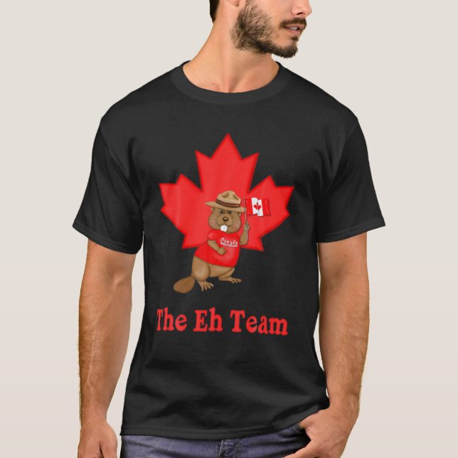 The Eh Team Moose Mable Leaf Canadian Funny Countr T-Shirt (Front)
