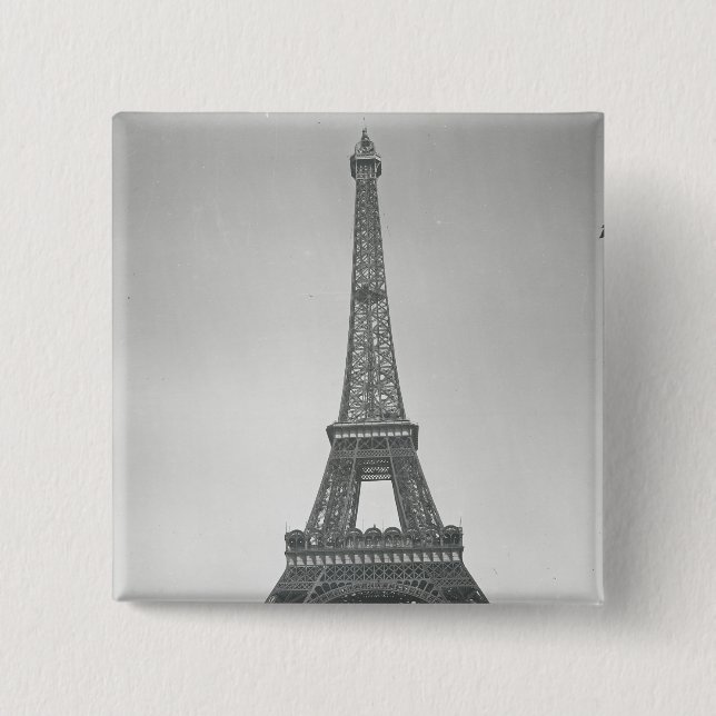 The Eiffel Tower, 1887-89 2 Inch Square Button (Front)