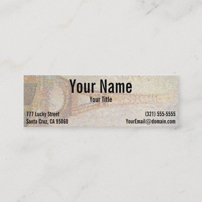 The Eiffel Tower by Georges Seurat Mini Business Card (Front)