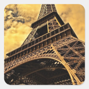 The Eiffel tower in Paris France Square Sticker