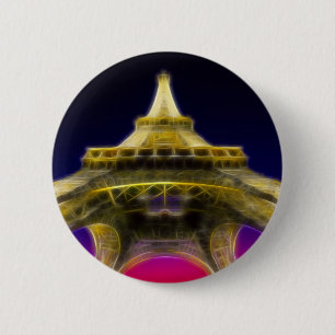 The Eiffel Tower, Paris, France 2 Inch Round Button
