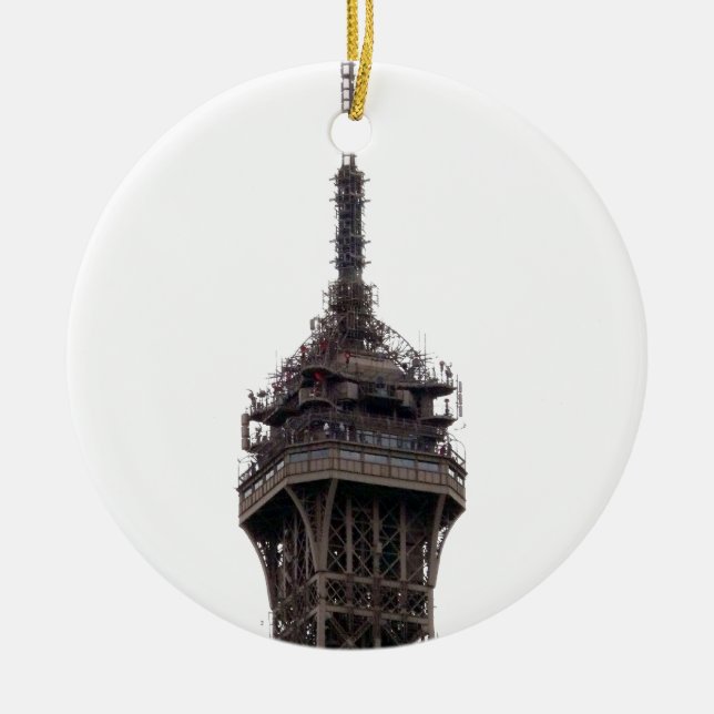 The Eiffel Tower Paris France Ceramic Ornament (Front)