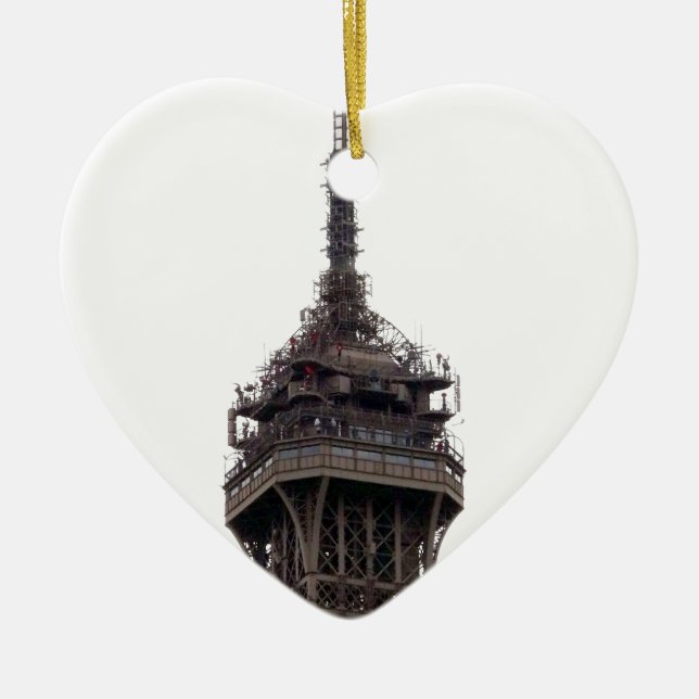 The Eiffel Tower Paris France Ceramic Ornament (Front)