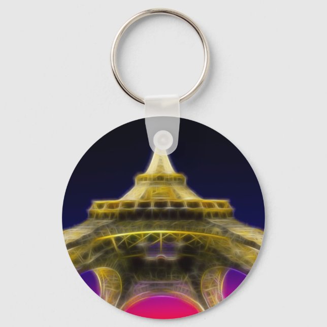The Eiffel Tower, Paris, France Keychain (Front)