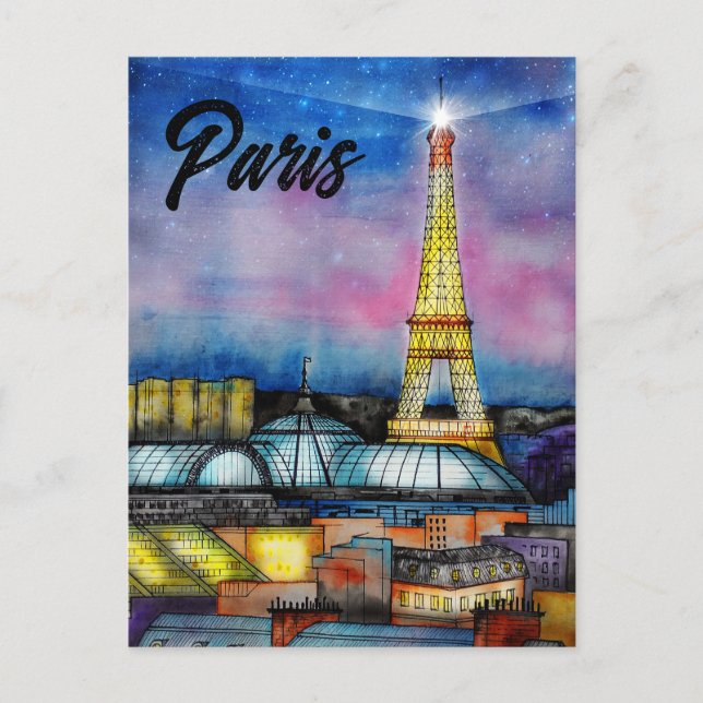 The Eiffel Tower Paris France Postcard (Front)
