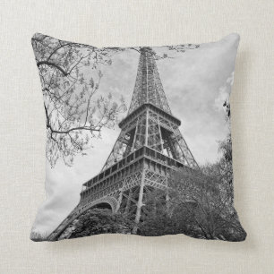the Eiffel tower Throw Pillow