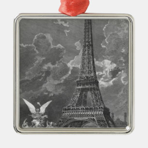 The Eiffel Tower Universal Exhibition Metal Ornament