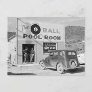 The Eight Ball Pool Room, 1940 Postcard
