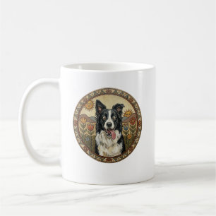 The Einstein of the Moors: Border Collie Folk Art  Coffee Mug