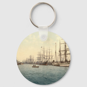 The Elbe, Hamburg, Germany Keychain