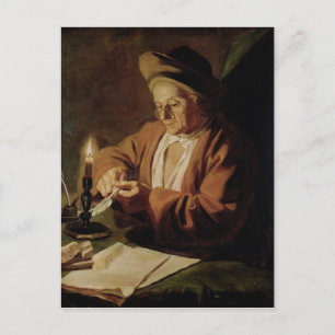 The Elderly Writer Postcard