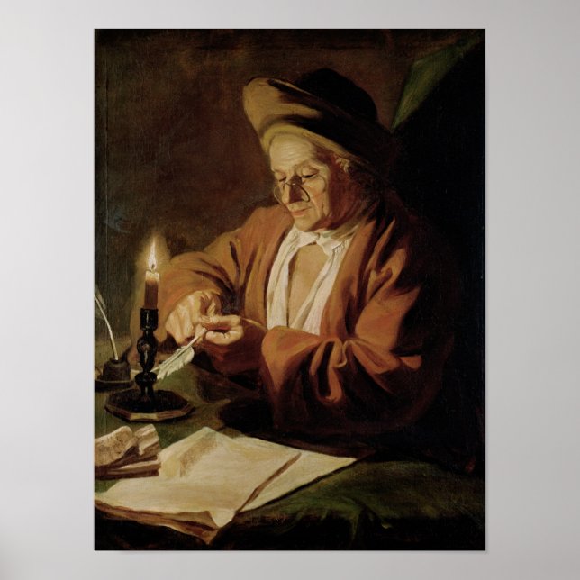 The Elderly Writer Poster (Front)