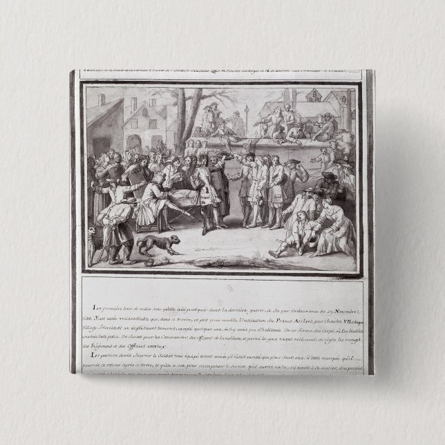 The Election of the Militia 2 Inch Square Button (Front)