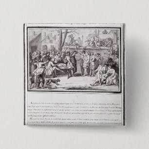 The Election of the Militia 2 Inch Square Button