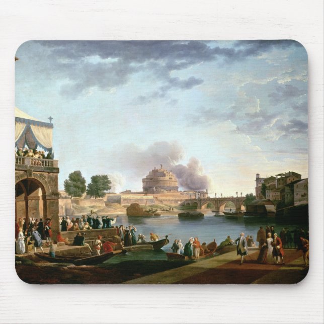 The Election of the Pope with Castel St. Mouse Pad (Front)