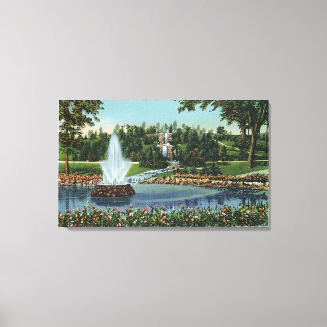 The Electric Fountain and Falls Canvas Print (Front)