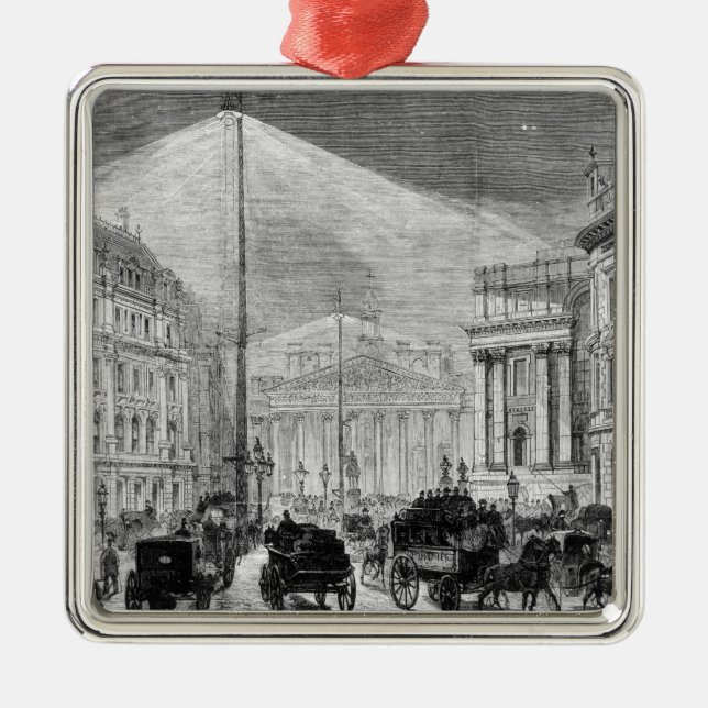 The Electric Light at the Mansion House Metal Ornament (Front)