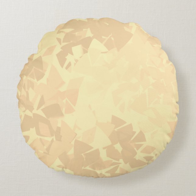 The Elegance of Broken Glass Round Pillow (Front)