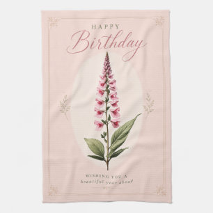 The Elegance of the Foxglove Bloom Kitchen Towel