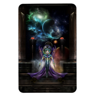 The Elegance Of Trilia Fractal Portrait Magnet