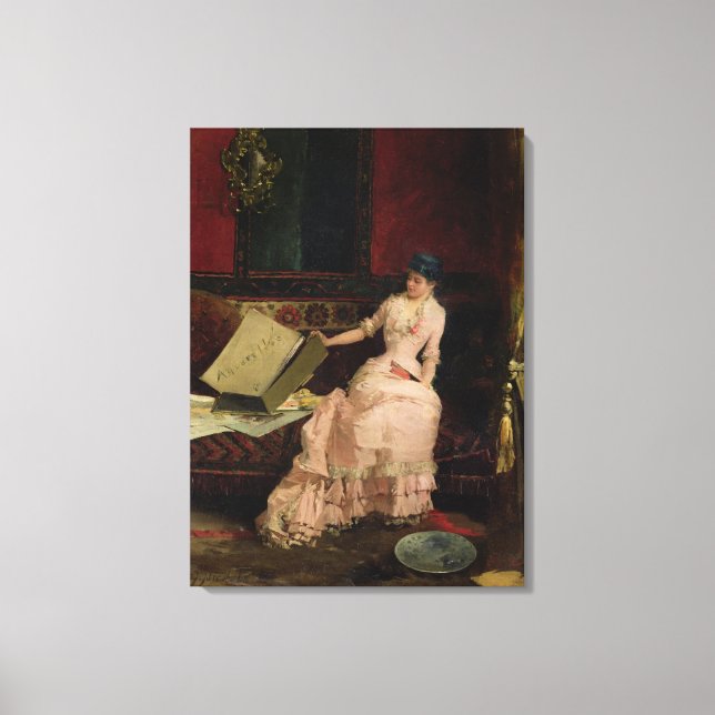 The Elegant Connoisseur, 1883 (oil on canvas) Canvas Print (Front)