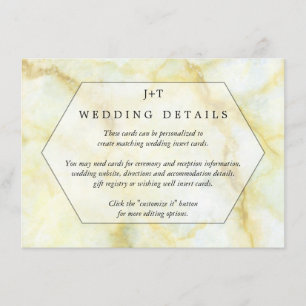 The Elegant Marble Effect Wedding Collection Enclosure Card