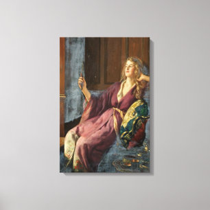 The Elegant Minx (by John Collier) Canvas Print