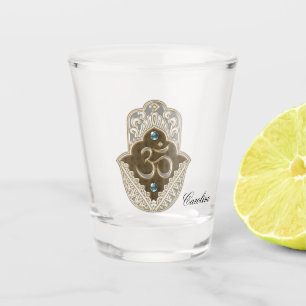 The elegant sign Ohm. Shot Glass