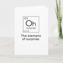 The Element of Surprise! Blank Inside!