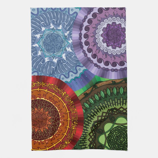 The Elements Mandalas Hand Towel (Vertical)