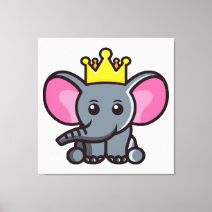 The elephant king canvas print