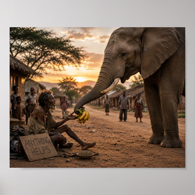 The Elephant Who Shared His Food Poster (Front)