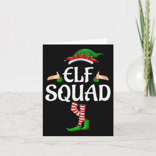 The Elf Squad Family Matching Group Christmas 1 Card