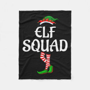 The Elf Squad Family Matching Group Christmas Fleece Blanket