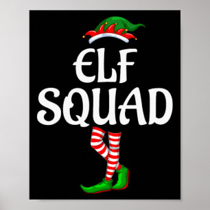 The Elf Squad Family Matching Group Christmas Poster