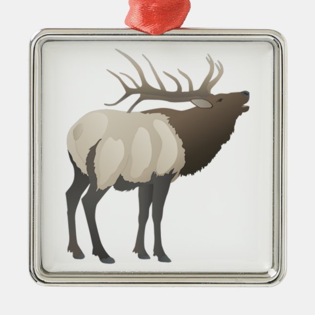 THE ELK BUGLES METAL ORNAMENT (Front)