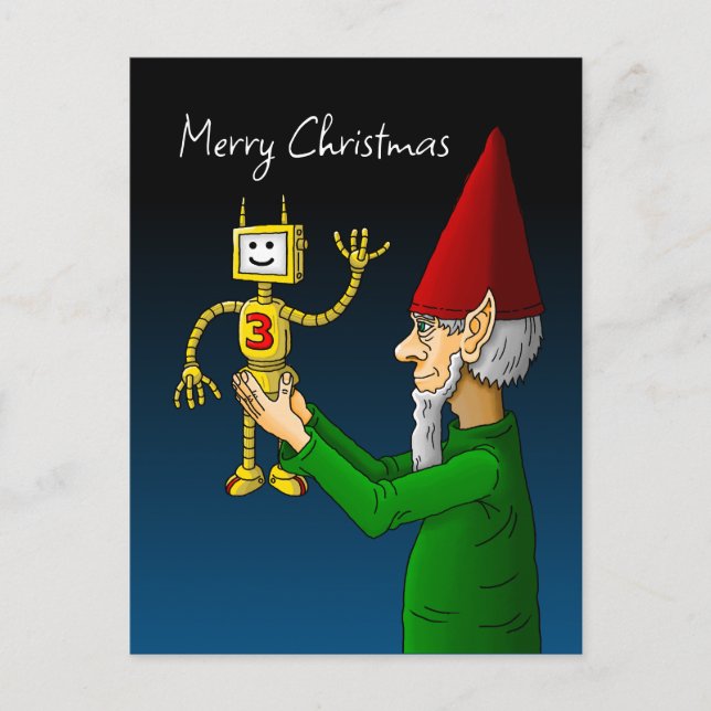 The Elves Toy Robot Postcard (Front)