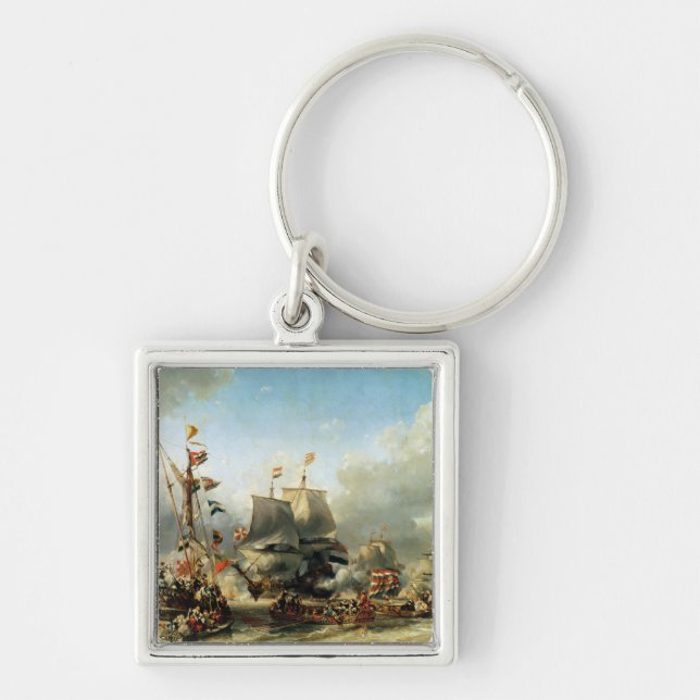 The Embarkation of Ruyter and William de Witt Keychain (Front)