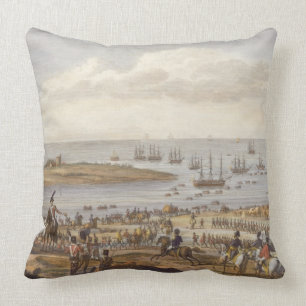 The Embarkation of the English in Holland, 30 Nove Throw Pillow