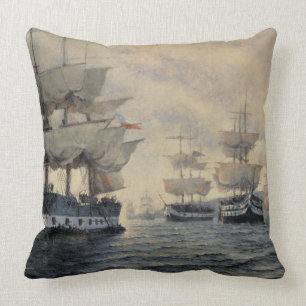 The Embarkation of the Liberating Expedition of Pe Throw Pillow