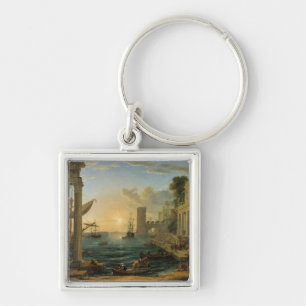 The Embarkation of the Queen of Sheba Keychain