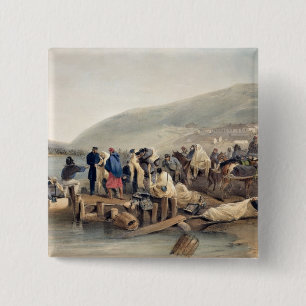 The Embarkation of the Sick at Balaklava 2 Inch Square Button