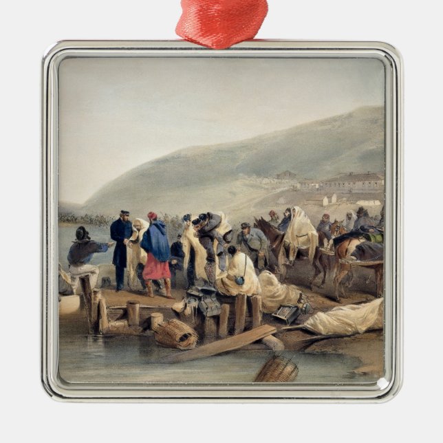 The Embarkation of the Sick at Balaklava Metal Ornament (Front)