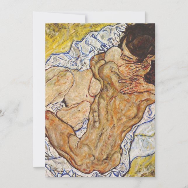 The Embrace Egon Schiele Invitation (Front)