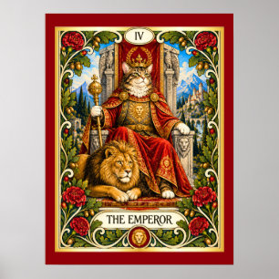 The Emperor Cat Tarot - Authority and Order Poster