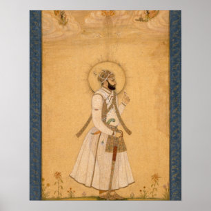The Emperor Farrukhsiyar (1683-1719) from the Larg Poster